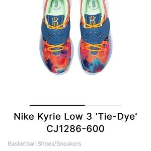 Nike Kyrie low size 8 sneakers in tye dye.. can’t purchase in stores